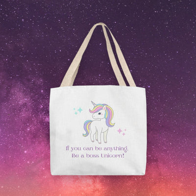 If you ca be anything, Be a boss Unicorn! Canvas Tote Bag
