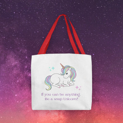 If you can be anything, Be a snap Unicorn! Canvas Tote Bag